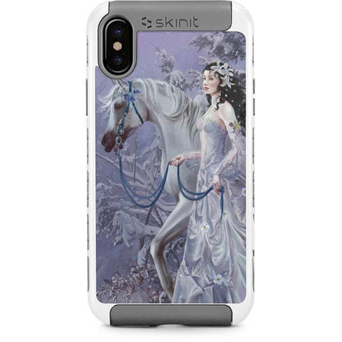 Fairy with Horse in Snow by Nene Thomas iPhone Cases